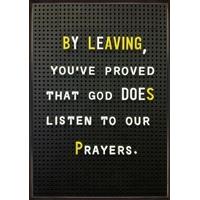 Prayers | Leaving card