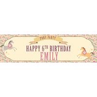 Pretty in Pink Pony Personalised Party Banner