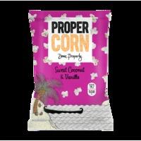 propercorn sweet coconut and vanilla popcorn 90g 90g