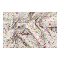 Pretty Floral Cotton Poplin Dress Fabric