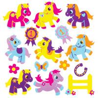 pretty pony foam stickers pack of 120