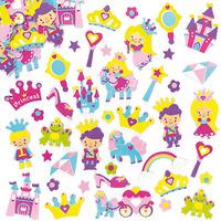princess foam stickers pack of 120