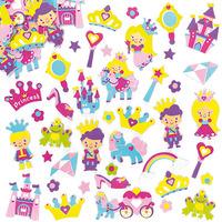 Princess Foam Stickers (Per 3 packs)