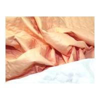 Pre Quilted Reversible Jersey & PVC Dress Fabric Peach/Ivory