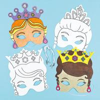 princess colour in masks pack of 6