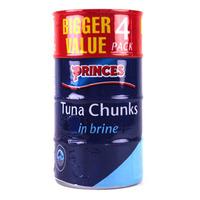 Princes Tuna Chunks In Brine 4 Pack