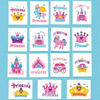 princess tattoos box of 144