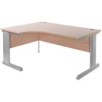 primo cable managed ergonomic desk w 1800mm x d 1200mm x h 725mm left  ...