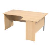 Prime Panel End Crescent Desk Beech 1800 x 1200 RH