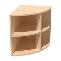 Prime Desk High Corner Storage Unit Beech 600mm