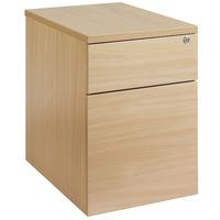 Premium Under Desk Pedestal 2 Drawers Oak