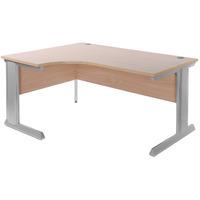 primo cable managed ergonomic desk w 1600mm x d 1200mm x h 725mm left  ...