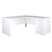 Prime Panel Ended Ergonomic Desk and Desk High Pedestal Prime Right Handed Panel Ended Ergonomic Desk and Desk High Pedestal