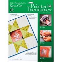 Printed Treasures Sew-On Ink Jet Fabric Sheets, White - 8.5X11ins, Pack of 12 231916