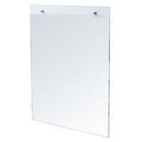 Pre-Drilled A3 Wall Sign Holder Portrait Clear DE472YTCRY