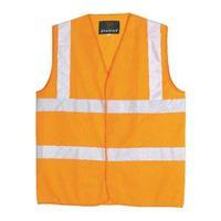 proforce class 2 medium orange high visibility vest hv05or m