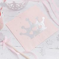 Princess Perfection Foiled Crown Paper Party Napkins