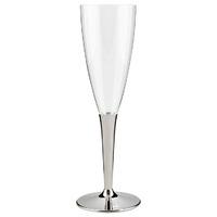 premium silver champagne plastic glasses