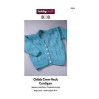 Premium Acrylic Child\'s Crew Neck Cardigan Digital Pattern 0003