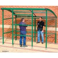 Premier Smoking Shelter Perforated Steel Sides 3m wide x 2.1m deep