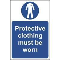protective clothing must be worn sign pvc 200 x 300mm