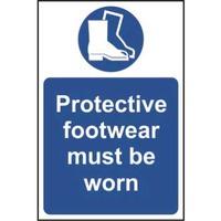 Protective footwear must be worn - Self Adhesive Sign 200 x 300mm