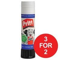 Pritt 20g Medium Solid Washable Non-Toxic Glue Stick Pack of 6 Ref
