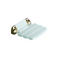 provex siesta shower seat white and gold 350mm x 337mm