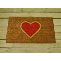 Pressed Heart Design Coir Doormat by Gardman