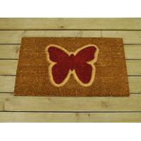 pressed butterfly design coir doormat by gardman