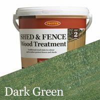 Protek Shed and Fence Stain - Dark Green 5 Litre