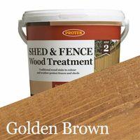 Protek Shed and Fence Stain - Golden Brown 5 Litre