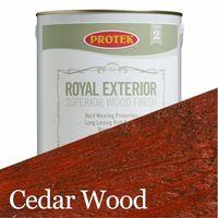 Protek Royal Exterior Wood Stain - Cedar Wood 5 Litre