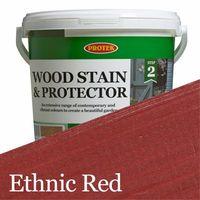 protek wood stain protector ethnic red 1 litre