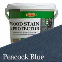 protek wood stain protector peacock blue 1 litre