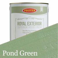 protek royal exterior wood stain pond green 1 litre