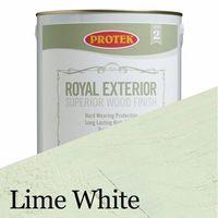 protek royal exterior wood stain lime white 5 litre