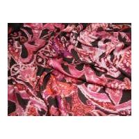 Printed Polyester Satin Dress Fabric Pink & Purple