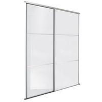 premium select silver glass effect sliding wardrobe door kit h2200 mm  ...