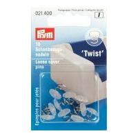 prym loose cover pins spiral type twist silver