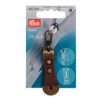 prym replacement zip fastener puller brown