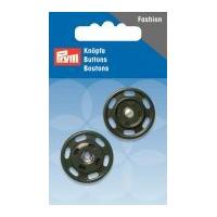 prym coloured sew on metal snap fasteners dark green