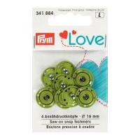 Prym Love Sew On Snap Fasteners Apple Green