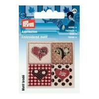 Prym Exclusive Handmade Hearts Label Motif Brown & Beige