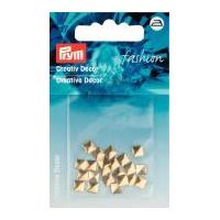 Prym Iron-On Square Metal Studs Gold