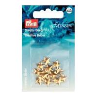 prym iron on star metal studs gold