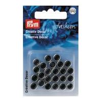 Prym Press On Round Diamante Studs Black