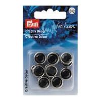 Prym Press On Round Diamante Studs Black