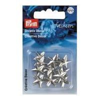 prym press on star metal studs silver