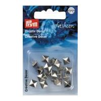 prym press on square metal studs silver